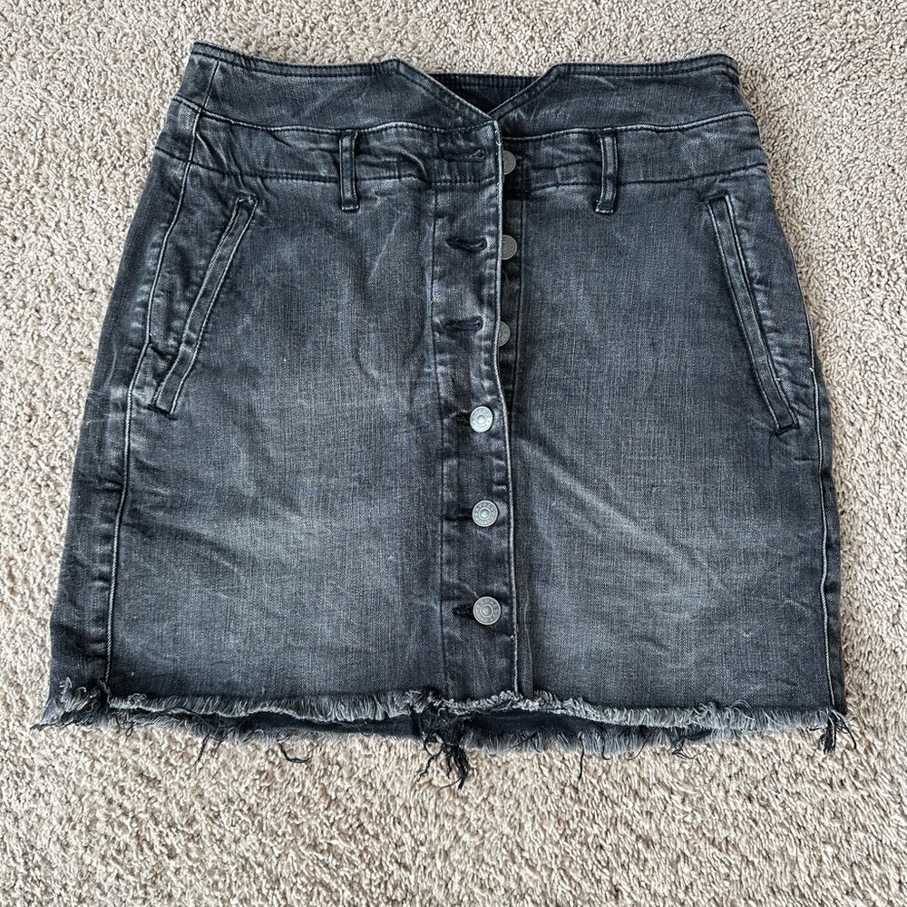Women's Black Denim Skirt